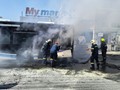 Έπιασε φωτιά αστικό λεωφορείο στη Λαρίσης